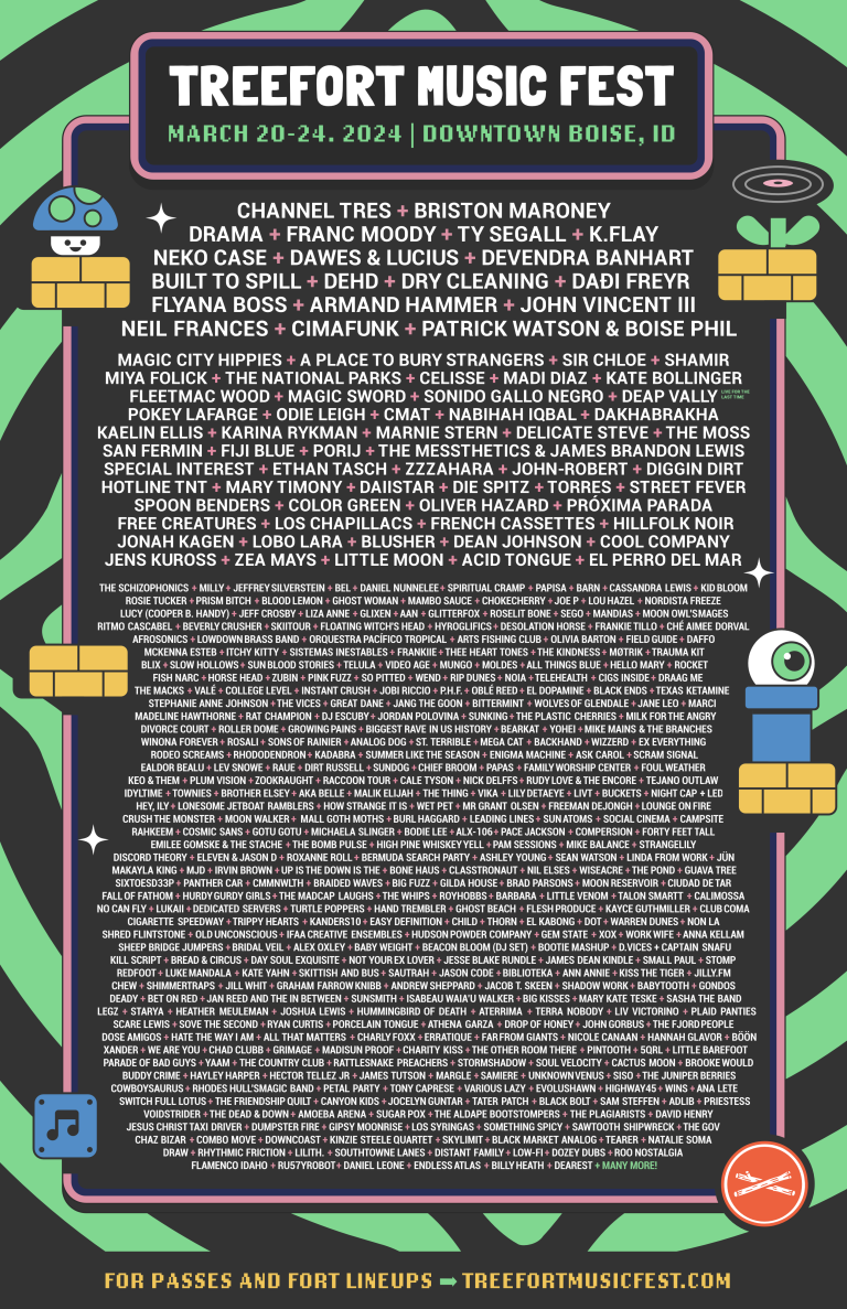 Full Lineup of Bands Playing Treefort Music Fest 2024 Boise, Idaho