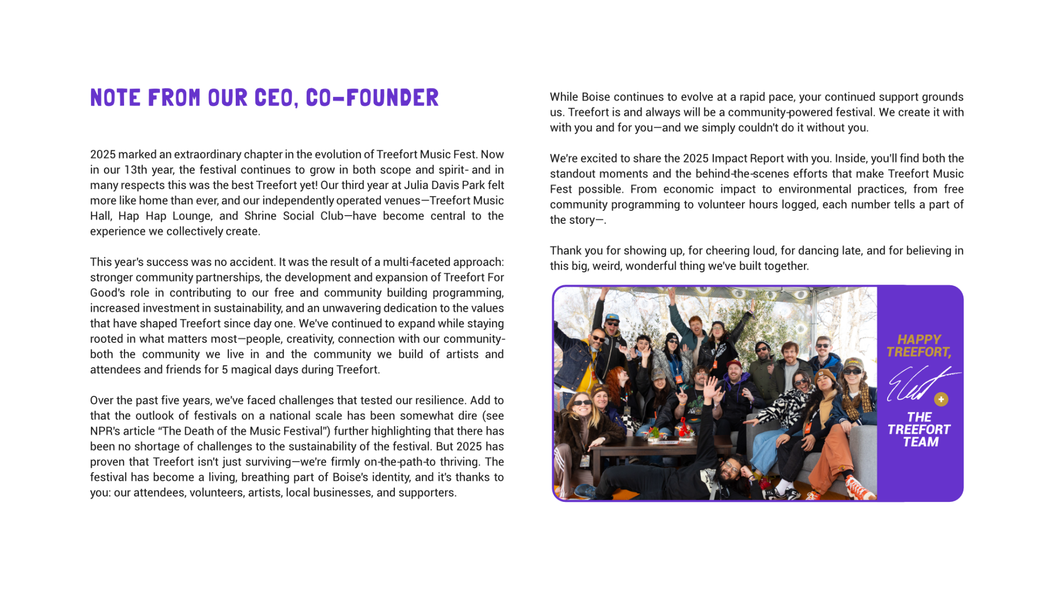 2025 Impact Report: Treefort Music Fest, Boise, Idaho