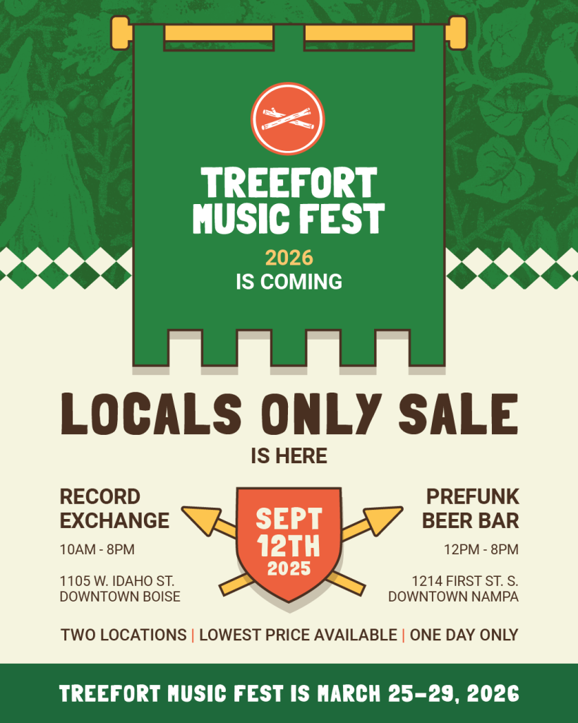 Treefort 2026 Locals Only Sale at Record Exchange and PreFunk in Nampa
